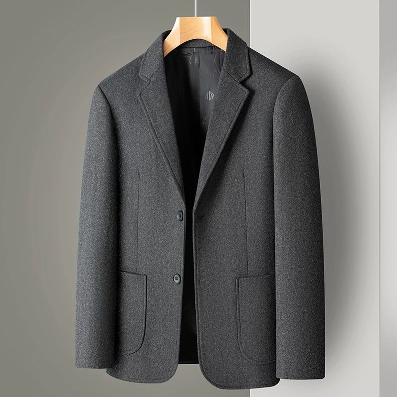 Muški kaput od corduroya, labav kroj, Flax ≤10% sadržaj, patch džepovi, jesensko svakodnevno nošenje