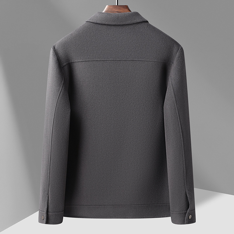 Jakna od vune s dvostrukom baršunastom podstavom, jednostruko kopčanje, debela izolacija, 70% vune