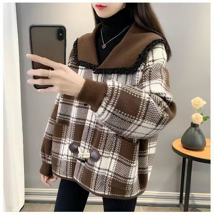 Cardigan vanjski dio odjeće s otisom, poliester tkanina, stojeći ovratnik, ultra kratka duljina, dugi rukavi