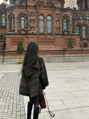 Vuneni kaput s kariranim uzorkom, debeli, ovratnik šal, dugi rukavi (karirani uzorak, debeli, ovratnik šal, dugi rukavi)