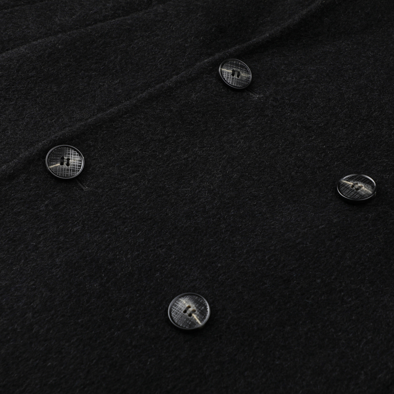 Kaput od dvostrukog vuna, plus veličina, dugačak do koljena, dvostruko kopčanje, slobodan kroj