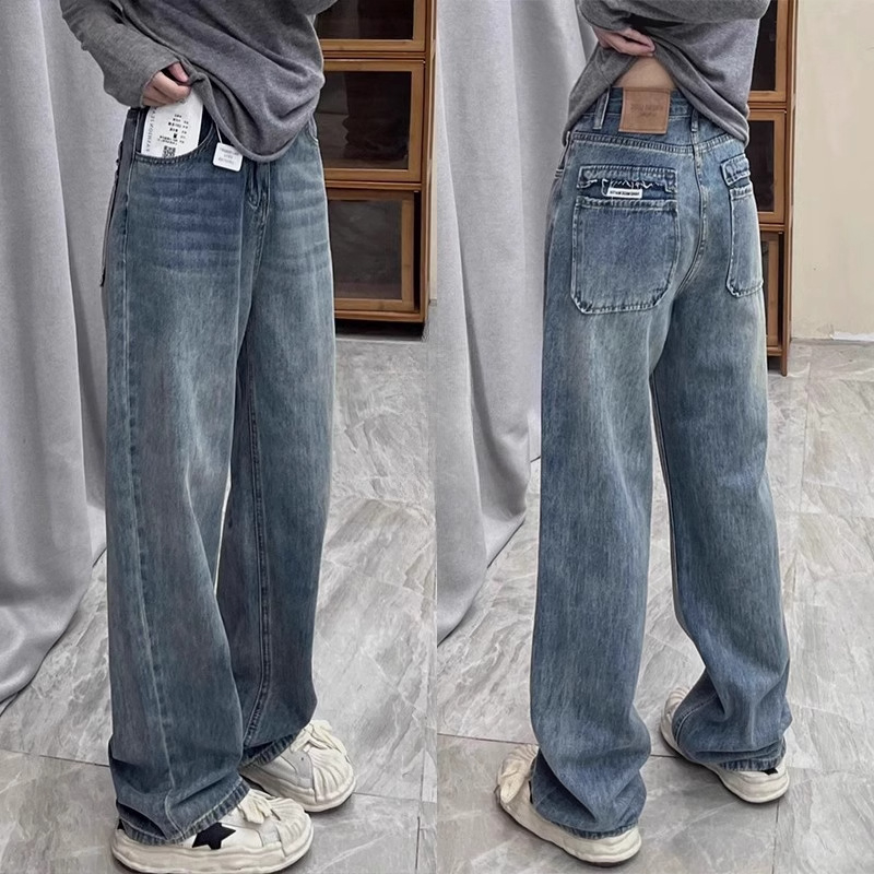 Ženske traperice s visokim strukom i širokim krojem, denim 50–70% pamuka i <30% poliestera, bez glačanja, izlazak jesen 2025