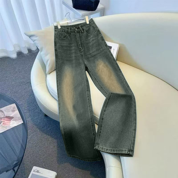 Traperice širokog kroja, srednji pojas, duljina do gležnja, denim s elastanom, retro opuštena silueta
