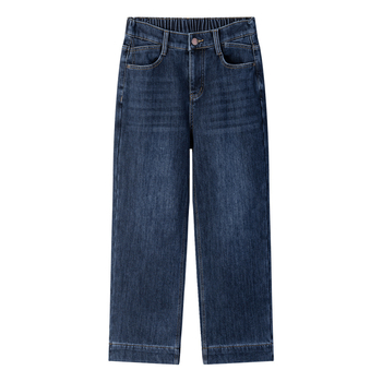 Ženske traperice s flisom, visokim strukom, ravnim krojem, pamukasti denim, jesen 2025