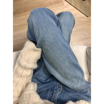Traperice od denima, debeli zimski materijal, labav pojas, labav kroj, mikro-elastičnost