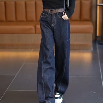 Traperice (denim, ravne krojenje, visok struk, normalna debljina, puna duljina)