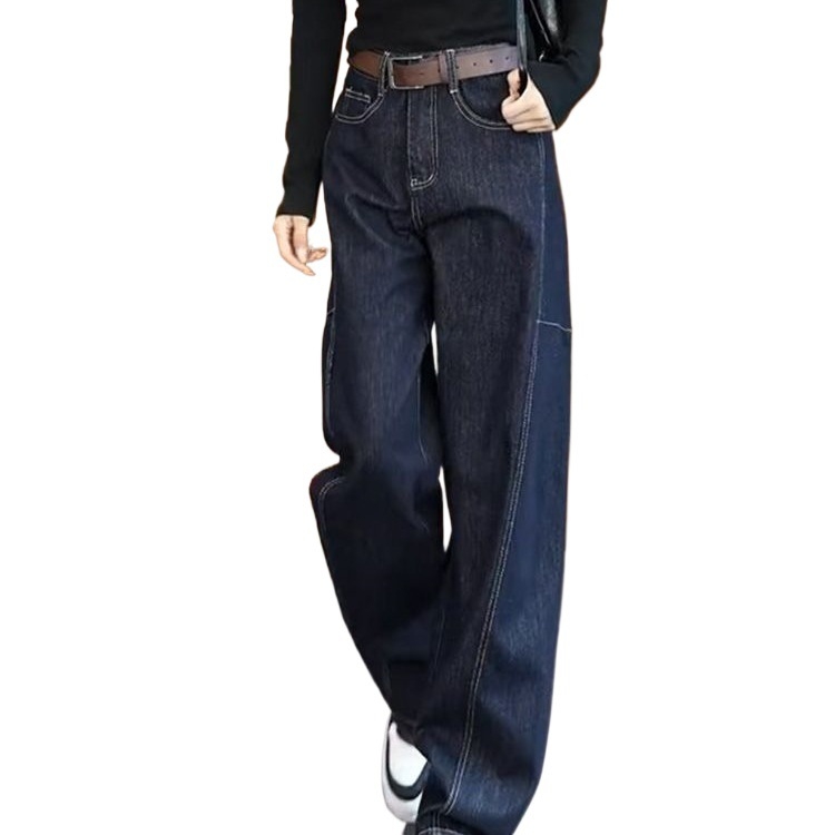 Traperice (denim, ravne krojenje, visok struk, normalna debljina, puna duljina)