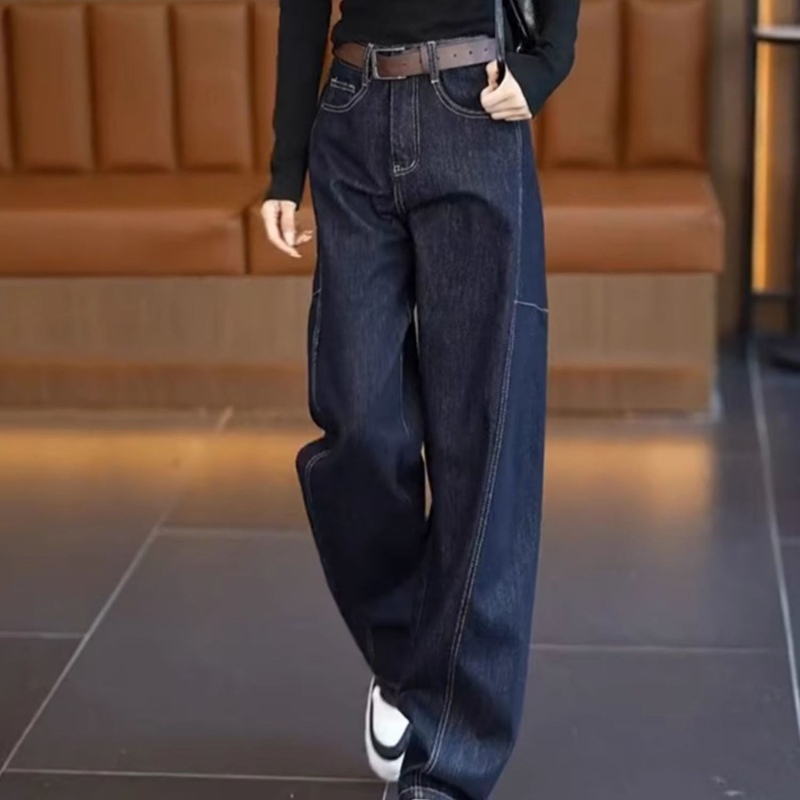 Traperice (denim, ravne krojenje, visok struk, normalna debljina, puna duljina)