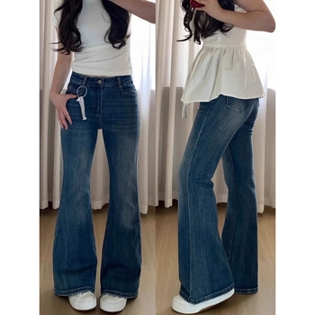 Naiste kõrge vöökohaga mikroflair Bootcut teksad, kauboi stiilis, peamine materjal 50–70%, mikroelastsus, talvekogu 2025