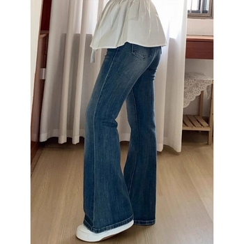 Naiste kõrge vöökohaga mikroflair Bootcut teksad, kauboi stiilis, peamine materjal 50–70%, mikroelastsus, talvekogu 2025