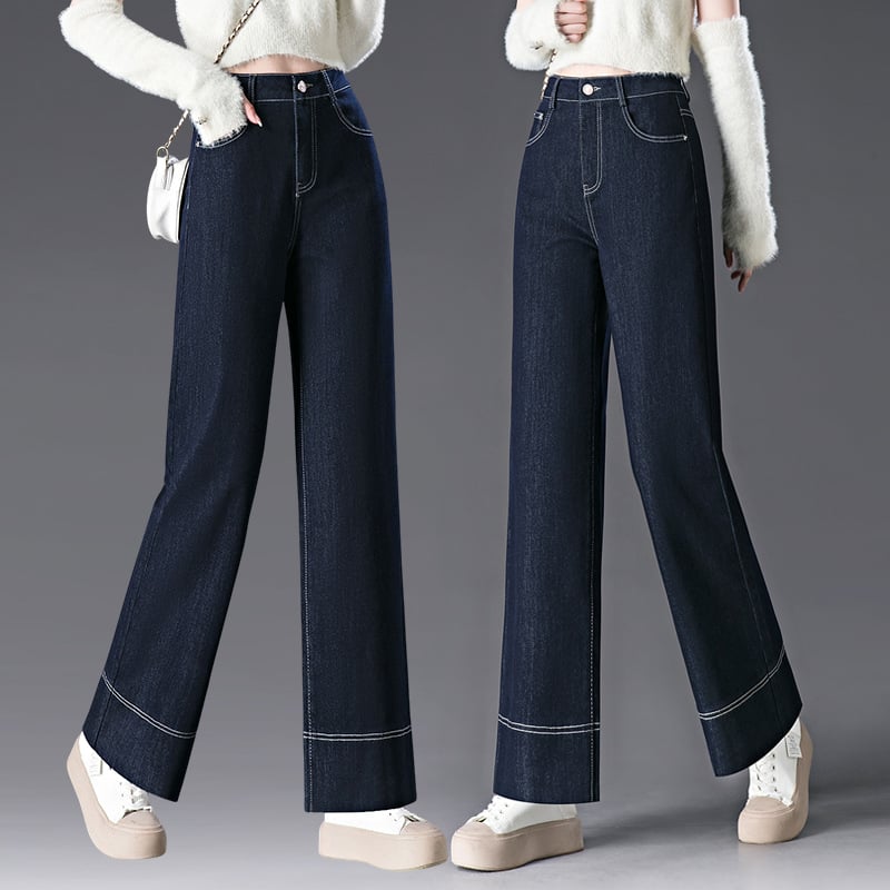 Traperice širokog kroja, visok pas, postavljene flisom, debele, dugačke do poda