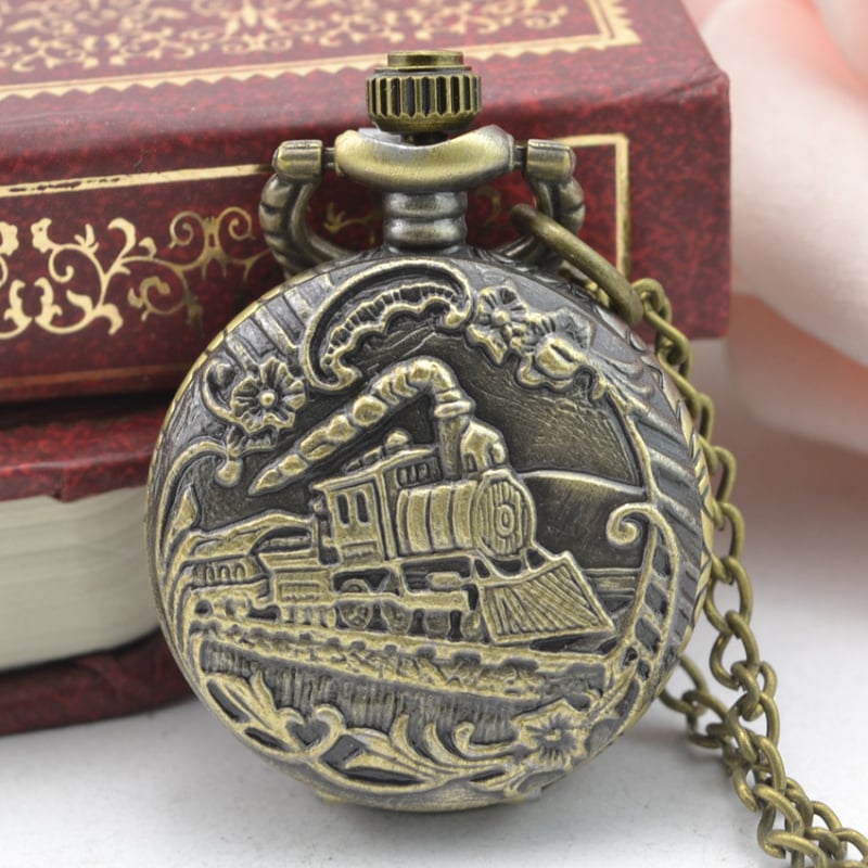 Ceas pandantiv unisex cu mișcare cuarț, indicator 24 de ore, cadran analog cu ace și cifre, carcasă și curea din aliaj