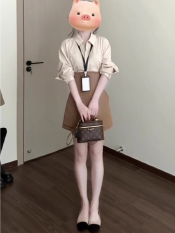 Dvodjelni casual kostim s košulom i visokim pojasom, set suknja-pantalone, proljeće 2025, dugi rukavi, stil kraljevske sestre