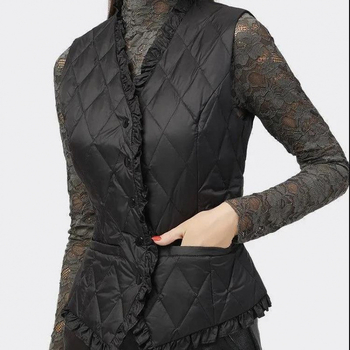 Norns Girl ženska halterneck vest, lagani poliester tkivo, uski kroj, zima 2022