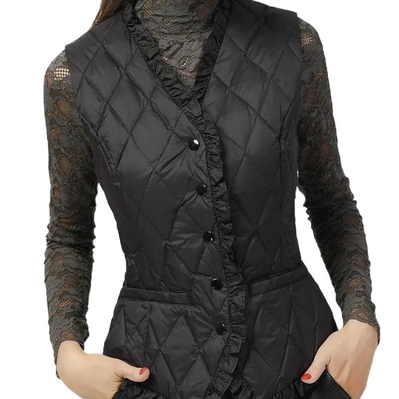 Norns Girl ženska halterneck vest, lagani poliester tkivo, uski kroj, zima 2022