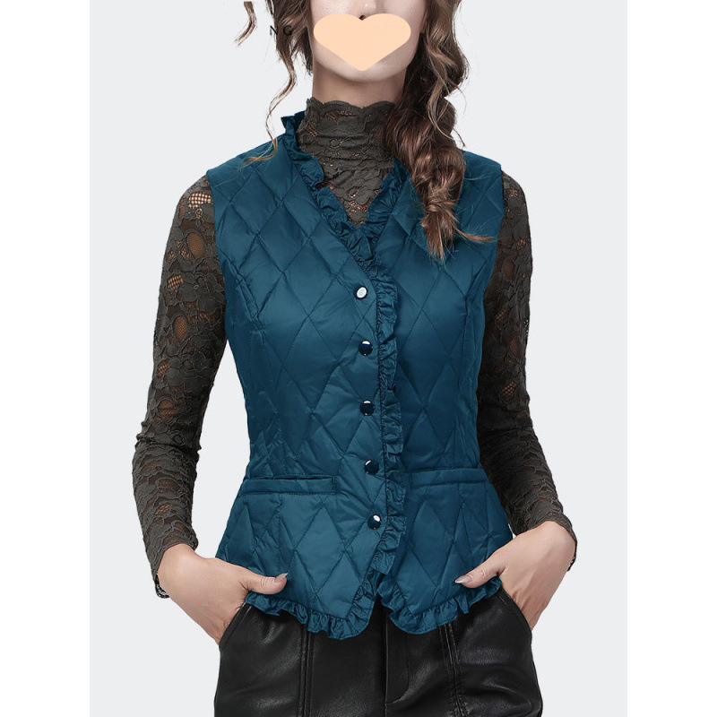 Norns Girl ženska halterneck vest, lagani poliester tkivo, uski kroj, zima 2022