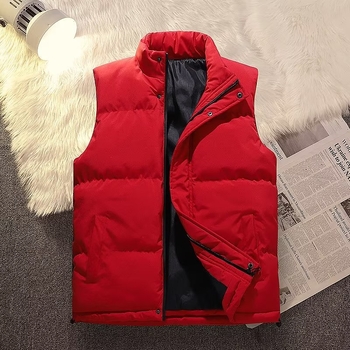 Vesta od Chenille-Spandex materijala, stojeći ovratnik, zatvarač, jednobojna