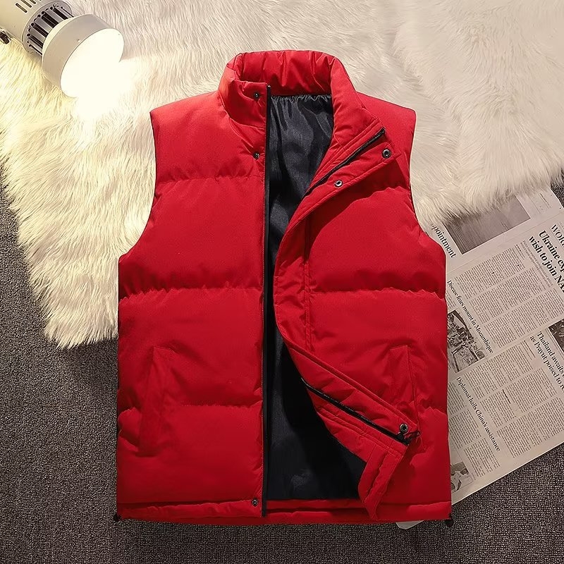 Vesta od Chenille-Spandex materijala, stojeći ovratnik, zatvarač, jednobojna