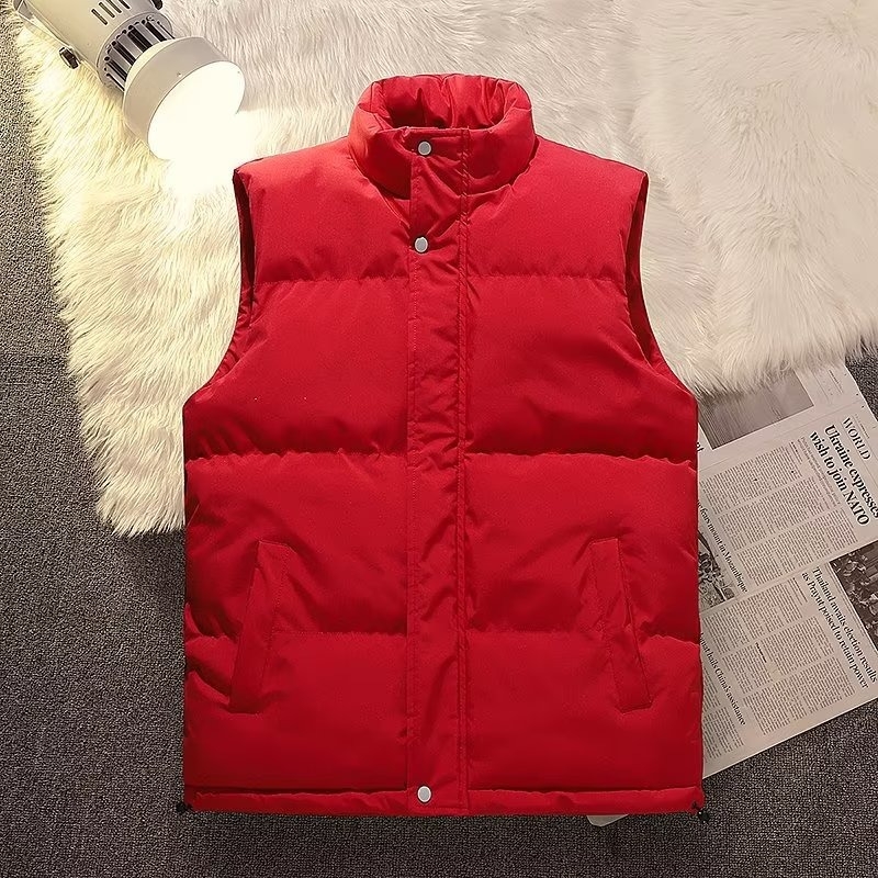 Vesta od Chenille-Spandex materijala, stojeći ovratnik, zatvarač, jednobojna