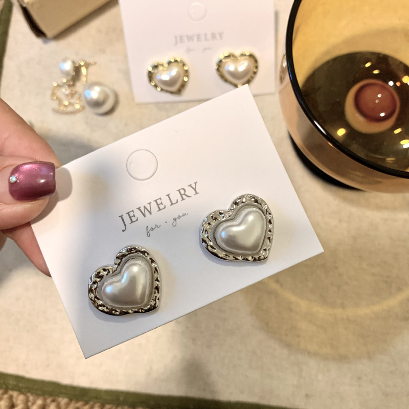 Cercei Qingzhi – aliaj, formă inimă și geometrică, placare electrolitică, tijă din titan