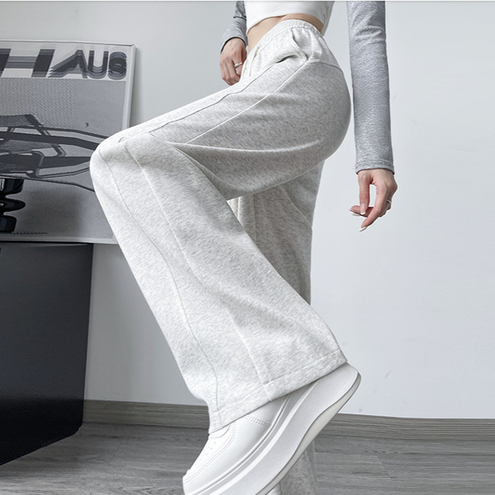 Ženske chenille hlače, visokim strukom, ravni kroj, mikroelastične, mješavina polyester-elastan, jesen 2024