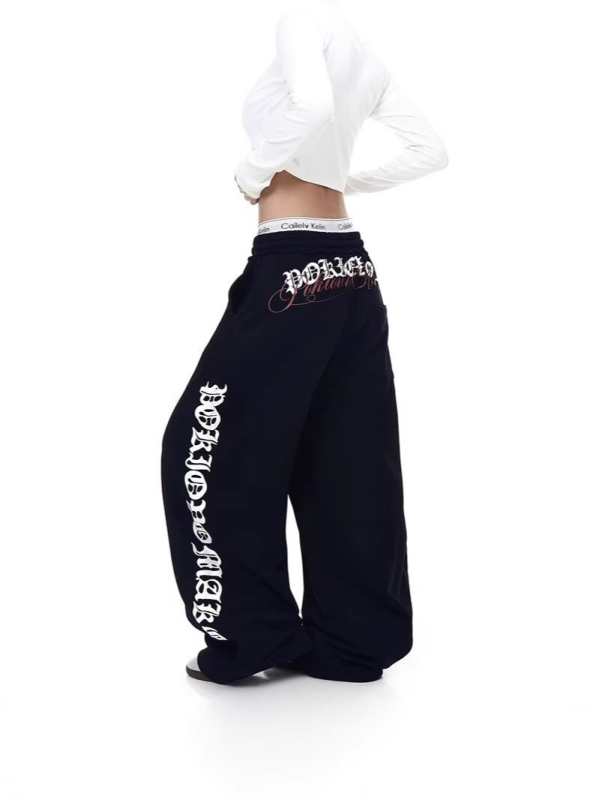 Pantalone za Jazz Dance: visokim strukom, opušten kroj, tri četvrtine dužine, široka trombita silueta, poliester s otiskom, casual stil