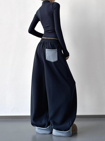 Damske casual hlače od denima, opušteni gradski stil, visoki struk, zima 2025.