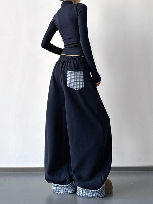Damske casual hlače od denima, opušteni gradski stil, visoki struk, zima 2025.