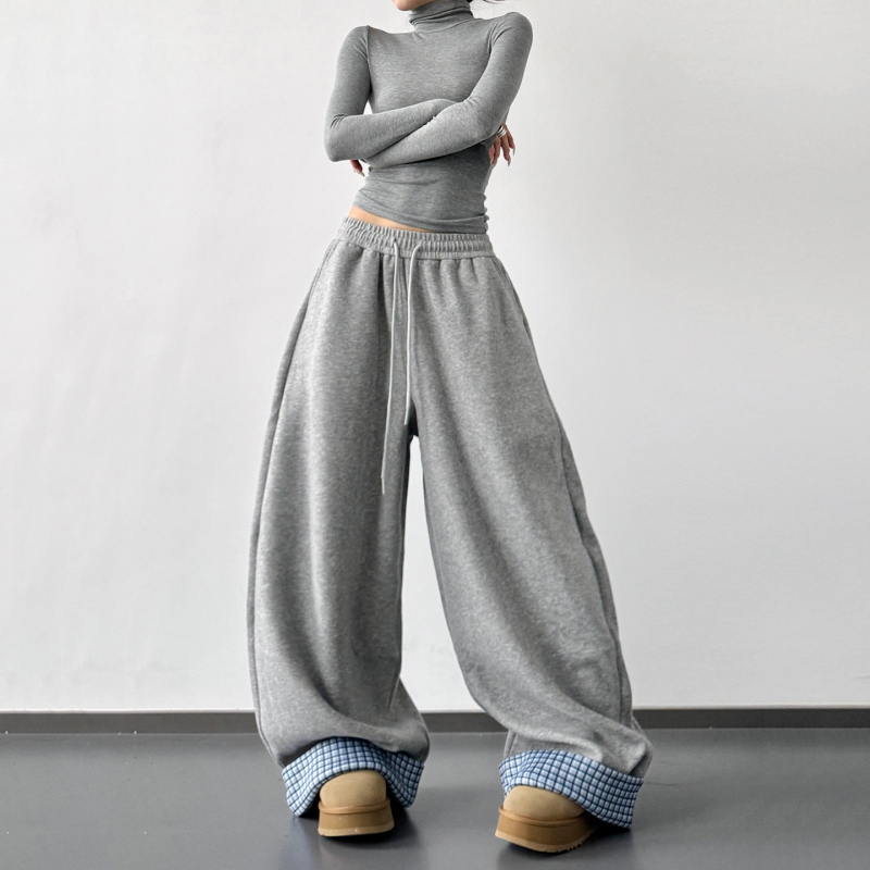 Damske casual hlače od denima, opušteni gradski stil, visoki struk, zima 2025.