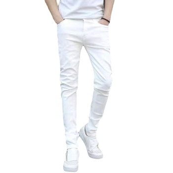 Дънки с права кройка, средна талия, цип отпред, микроеластичен плат, 100% полиестер