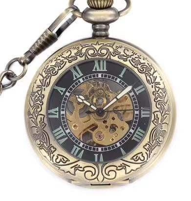 Gubin PM004 P407 ceas de buzunar mecanic cu afișaj analog (ace și cifre), rezistent la apă 30 m