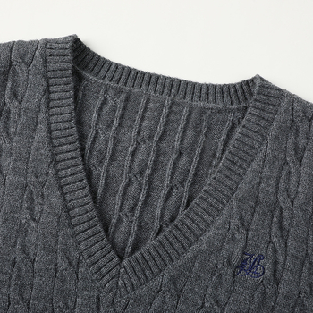 Ženska pletene veste s V izrezom, slobodan kroj, poliester, duljina 50–65 cm, proljeće 2025, elegantan gradski stil.