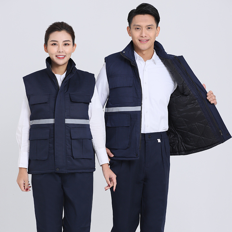 Poliestera-kokvilnas darba veste, 0,9 kg, augšējais apģērbs rūpnīcai