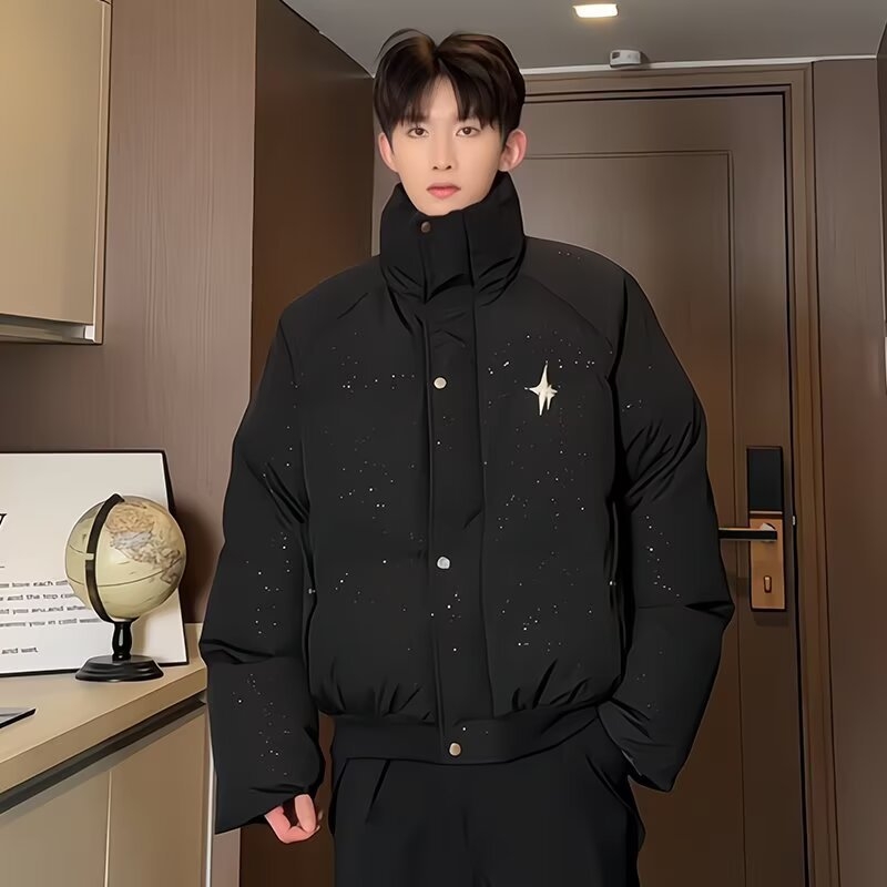 Denim jakna od pamuka, dugi rukavi, polo ovratnik, srednja debljina, A-linijska silueta