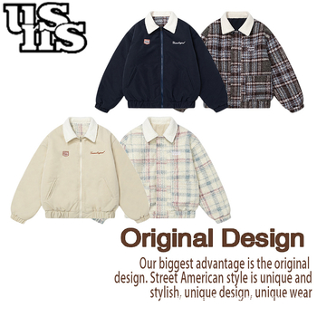 Muška vanjska odjeća od pamuka s Down Cotton punom, stojeći ovratnik, zatvarač, opuštena kroj, 100% poliester