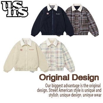 Bavlnené oblečenie, voľný strih, stojací golier, zips vpredu, výplň z materiálu Down-Cotton, dvojstranne nositeľné látky, podšívka 100% polyester