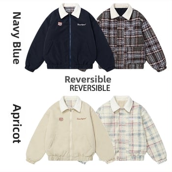 Bavlnené oblečenie, voľný strih, stojací golier, zips vpredu, výplň z materiálu Down-Cotton, dvojstranne nositeľné látky, podšívka 100% polyester