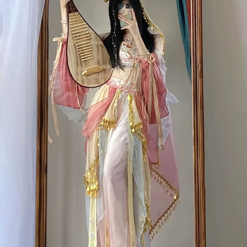 Eksotična putna fotografijska haljina inspirirana zapadnom princezom, chenille tkanina sa Spandexom 30–50%, Liwei, proizvodni kod Lw654074412080