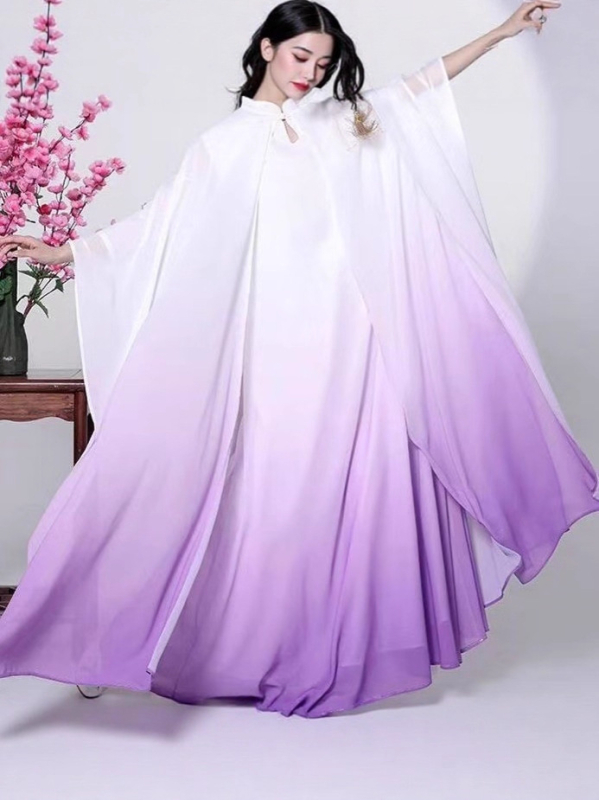 Zen plesna haljina, kineska inspiracija, tekući kroj, ženska haljina od poliestera; sastav 70-80% poliestera; sezona: jesen 2025; etiketa na ovratnik; s etiketama.