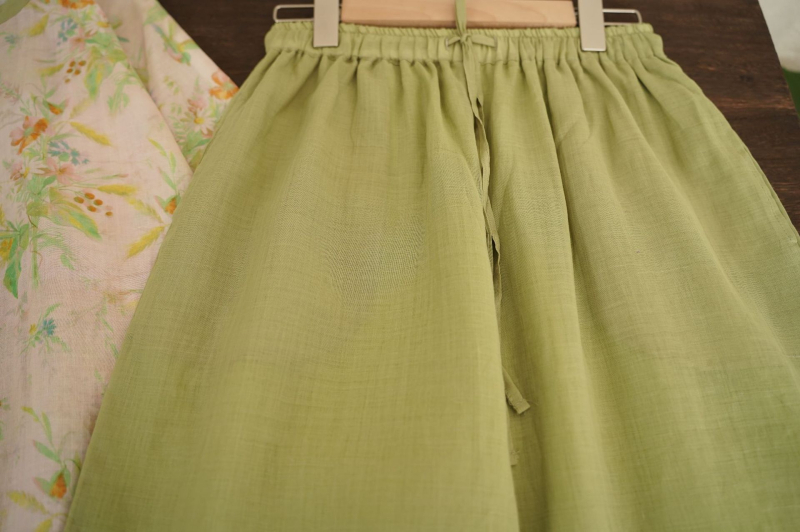 Ramie mintás Zen tea ruha oldalsó nyitással, Új kínai stílus, 95% ramie