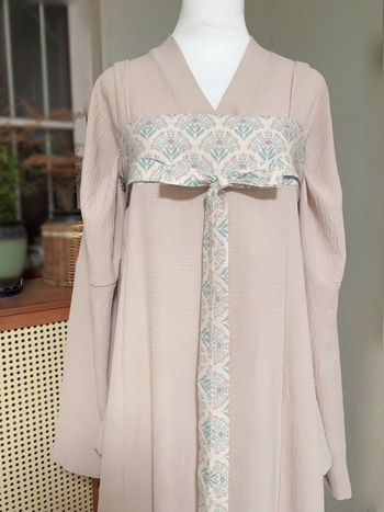 Hanfu vállszíjas hosszú szoknya és kendő készlet, minimalista kínai stílus, poliészter 95%+, gallér nélkül, tavasz 2025