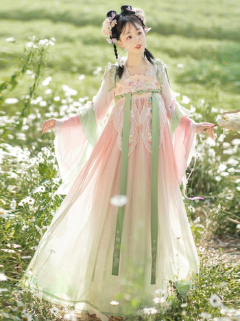 Ženska Hanfu haljina, silueta do prsa, Chenille tkanina sa spandexom (<30%), ljeto 2023, oznaka ovratnika i viseće etikete