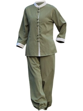 Zen tea set od pamuka i lana za Tai Chi i jogu, patchwork šivanje, konoplja 50-70%, proljeće–jesen 2025