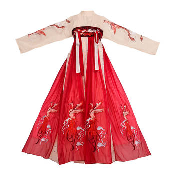 Ženski hanfu komplet Tang stila za dnevnu nosnju i nastupe; izvezen; tkanina: kemijska vlakna smjesa; glavni materijal: poliester 95%; marka Dragon Mother; pogodno za hanfu