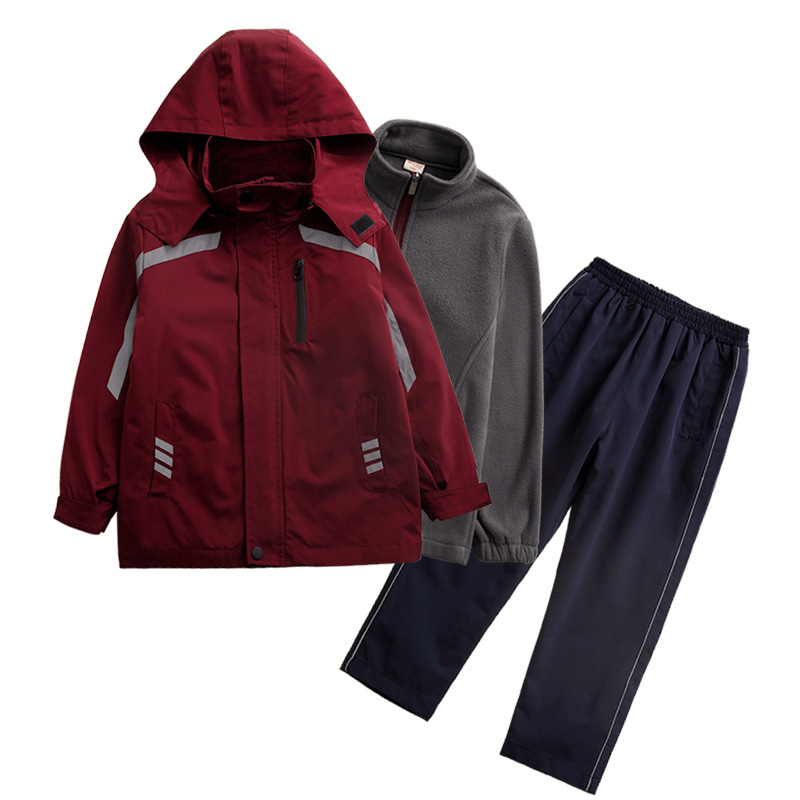 Qu Tiya iskolai sportruházat szett levehető dzsekivel, pamut anyag, 90–95% pamut tartalom, 2023 tavasz