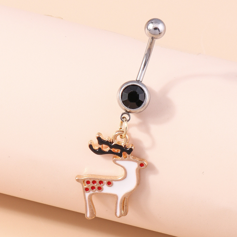 Köldök dísz - Rajzfilmszerű stílusú nőknek, ötvözet, csepegő olaj felület, független csomagolás