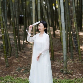 Női Zen ruha kínai ihletésű stílusban, Chenille-Spandex keverék, Royal Sister Wind stílus, hosszú hercegnő ujjas karokkal, lezser öltözet, 2024 tavasz