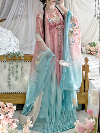 Tradicionalni kineski ženski kostim s izvezenim dugim rukavima i suknjom; tkanina chenille; glavni materijal: spandex; sezona izdanja: proljeće 2024; udio glavne tkanine: ispod 30%
