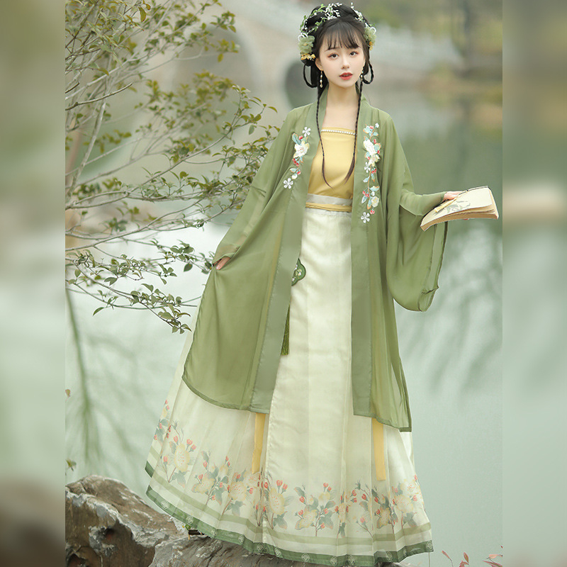 Ženska Hanfu haljina - do talije, proljeće–ljeto 2023, izvezeni poliester