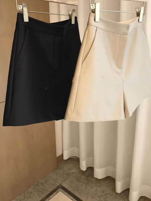 Γυναικείοι άνετοι παντελόνες με υψηλή μέση, γραμμή Α, φαρδιά εφαρμογή, μήκος 3/4, πολυεστέρας